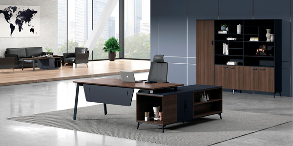 ?，斒宿k公家具|維納系列板式經理桌文件柜組合展示視頻