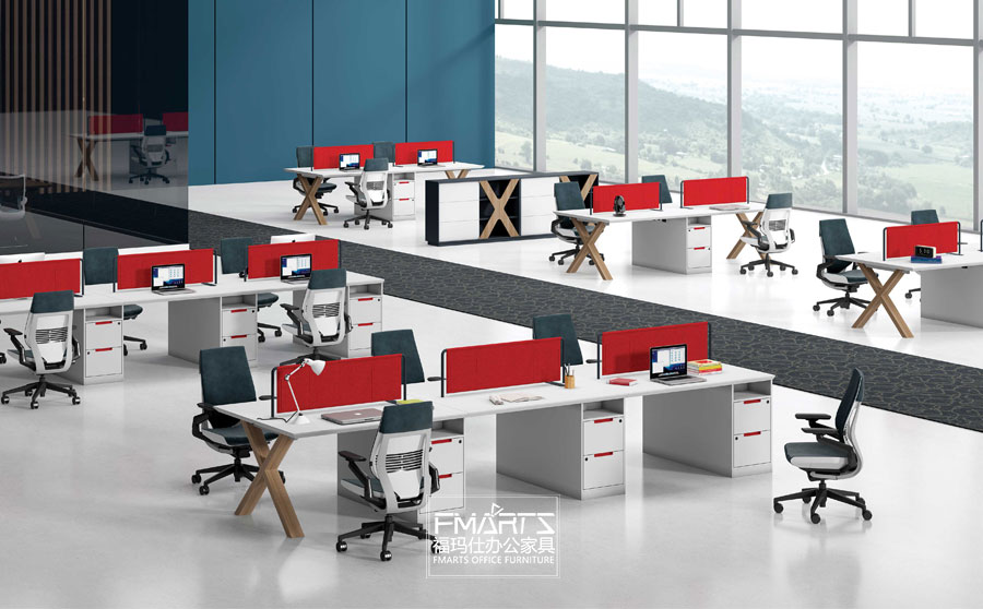 簡約板式職員臺(tái)